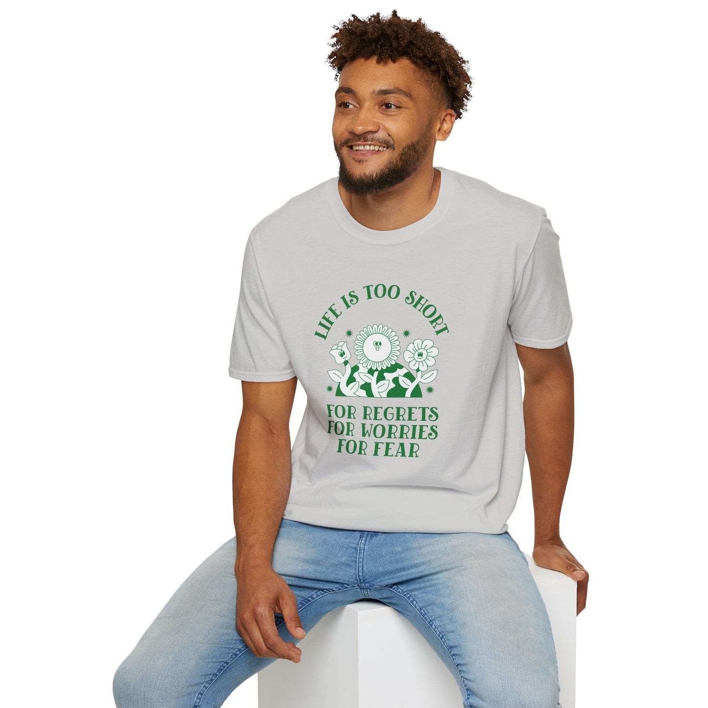 Positive Slogan T Shirts With Positive Words Tee Shirt Good Quotes Unisex Gildan Softstyle 64000 100 Percent Cotton