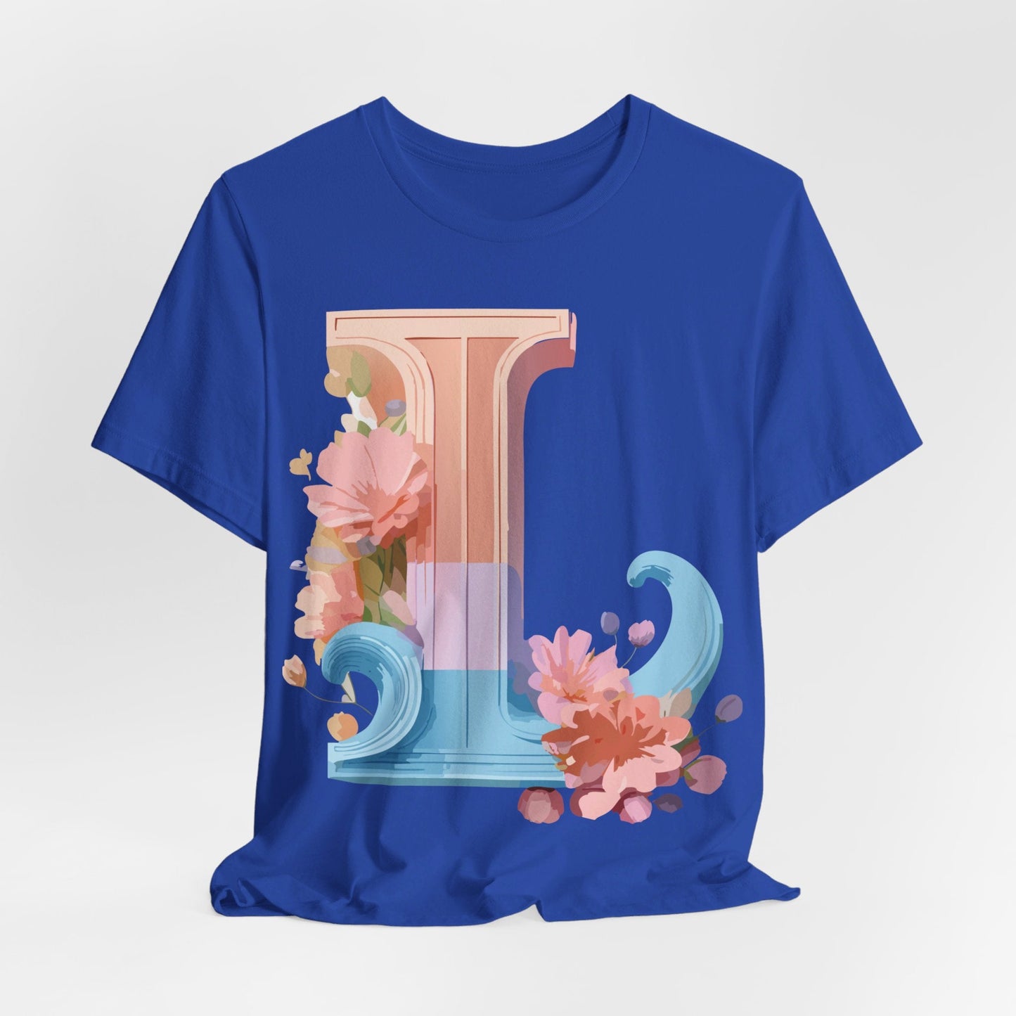 Letter L Shirt Unisex Graphic Tee With Vintage Inspired Artwork By Adelpha Premium Quality