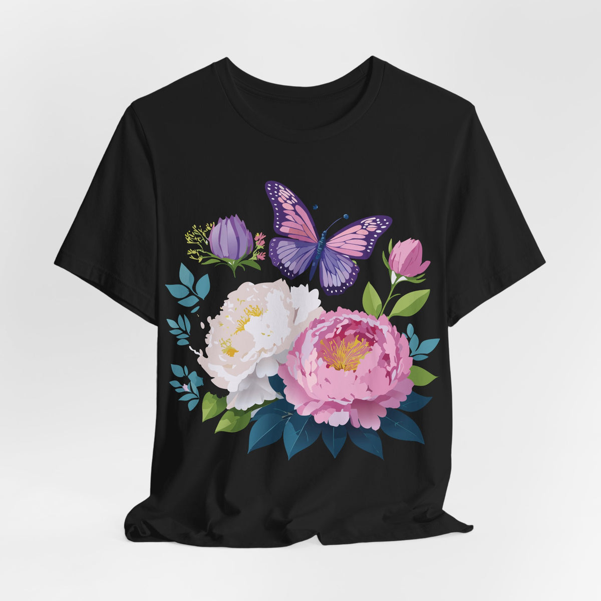 Floral Graphic Tee Shirt - Bella+Canvas Unisex 100 Cotton 35