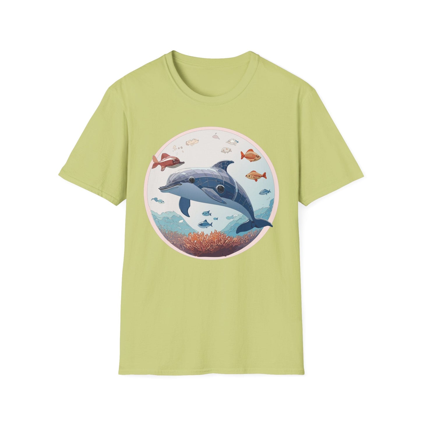 Dolphin Shirt Unisex Softstyle Tee One Hundred Percent Ring Spun Cotton Lightweight Comfort