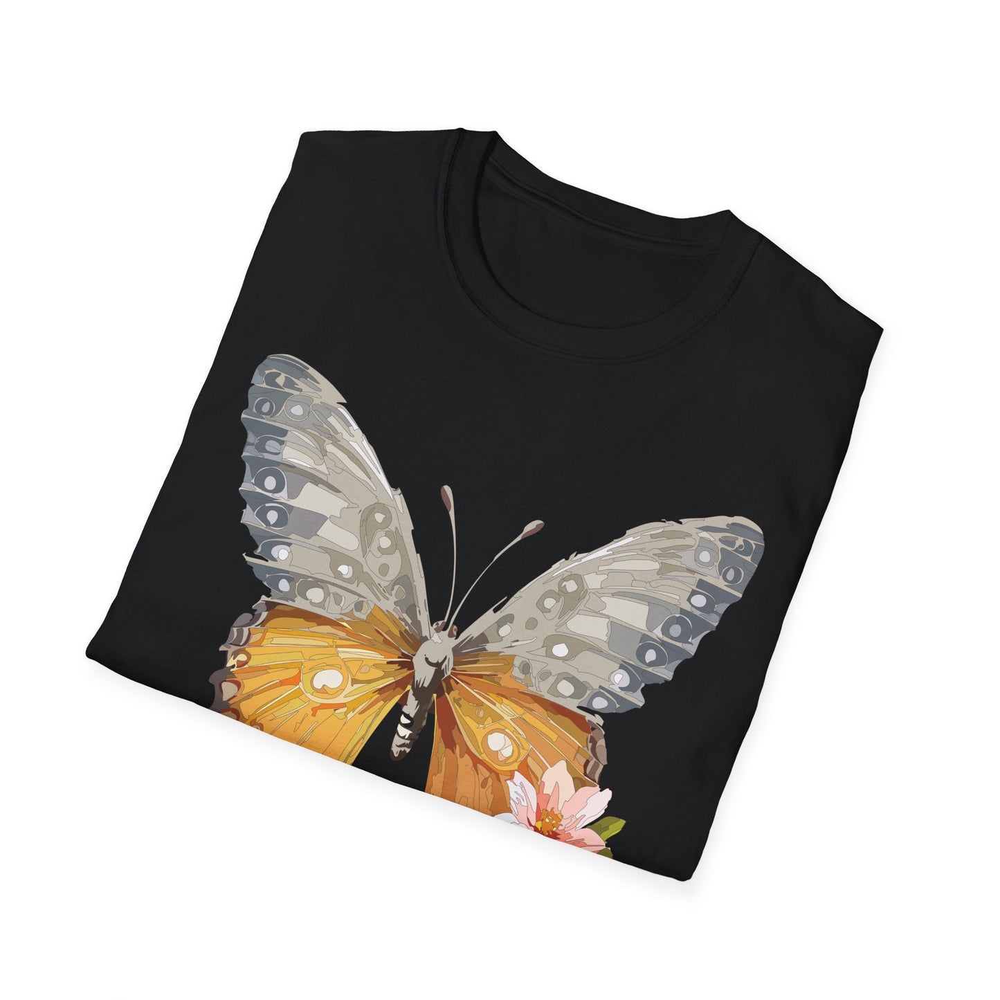 Unisex Butterfly T Shirt Monarch Print Softstyle Cotton Tee Gildan 64000 Lightweight Comfort