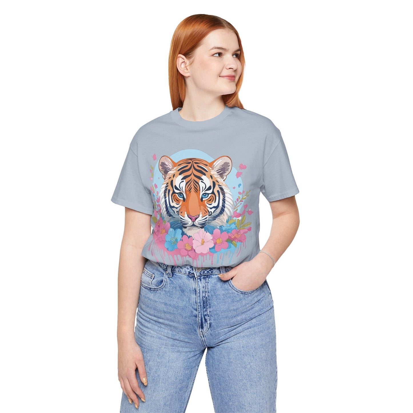 Tiger Graphic Tee by Adelpha Unisex Vintage Inspired Artwork Short Sleeve Shirt Edition