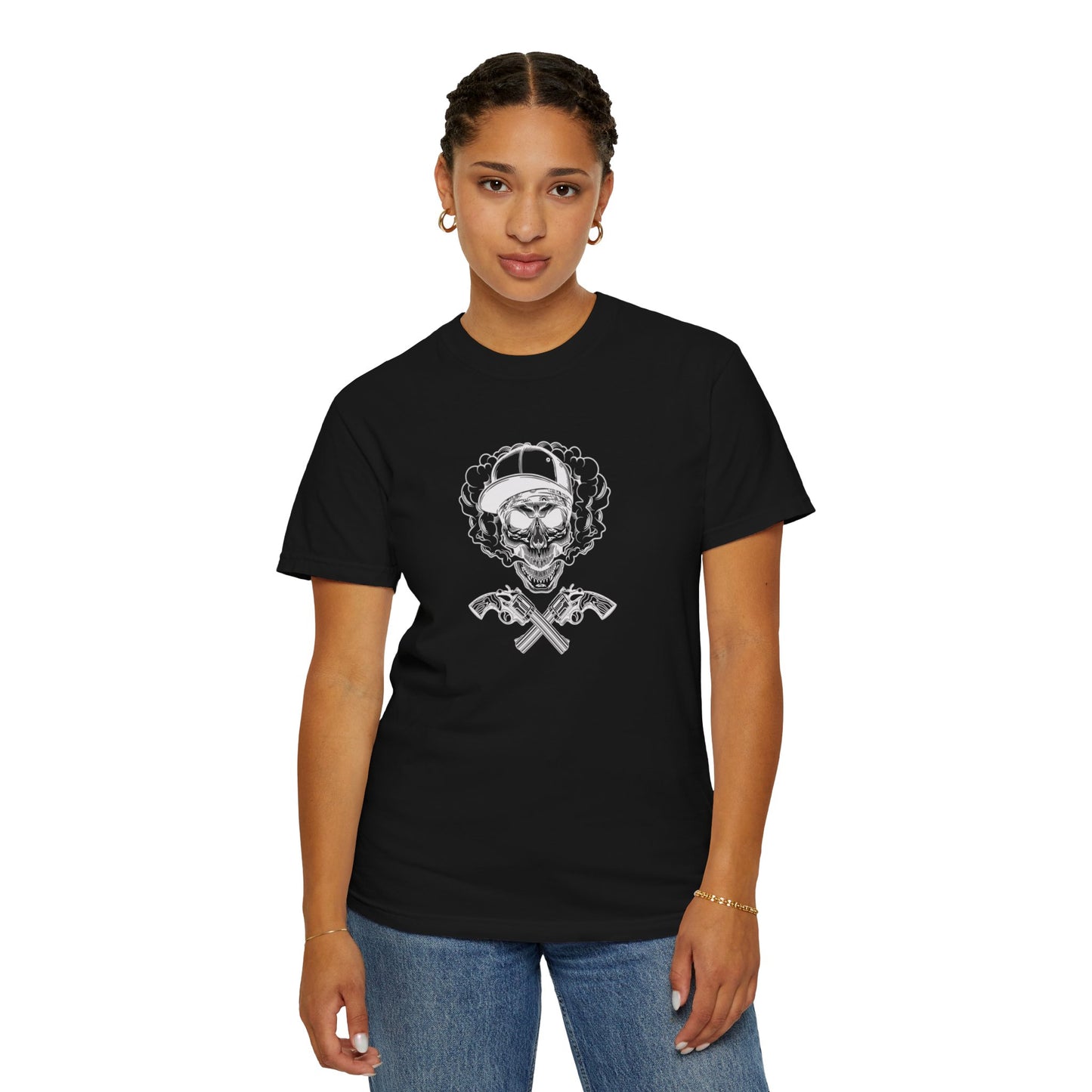 Unisex Cotton Tee Shirt with Skull