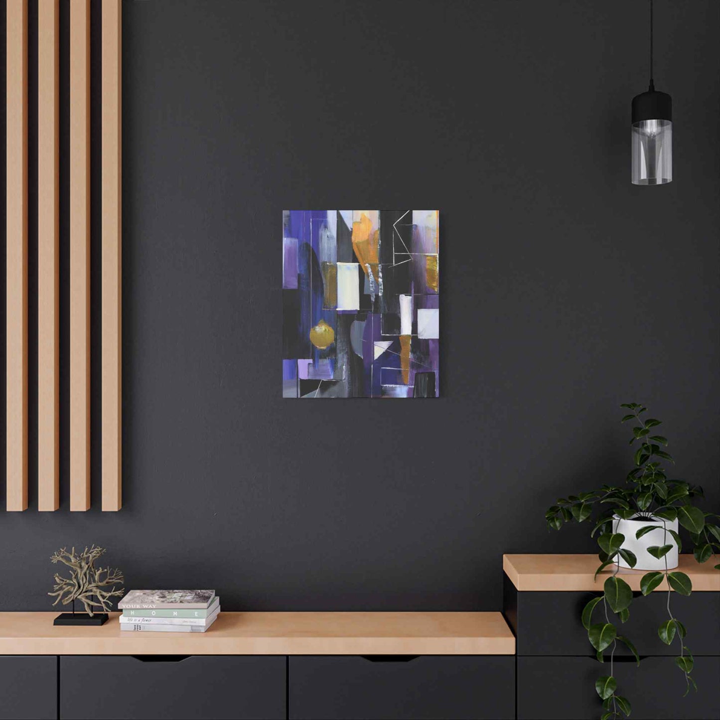 Purple Abstract Painting Print Canvas 20x24,20x30,24x30, 24x32,24x36,30x40, 32x48,36x48,40x60 Pine-Wood Inner Frame ABS-31