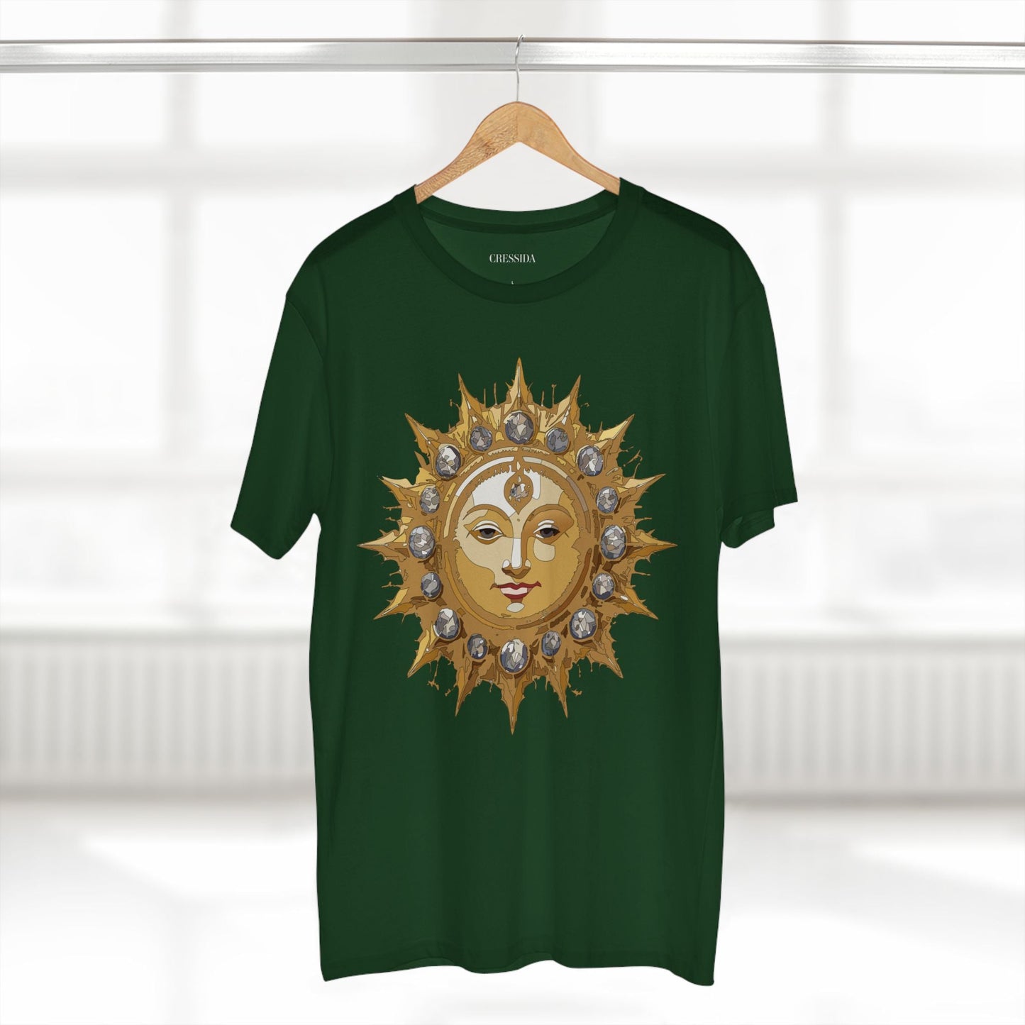 Gold Sun Graphic Unisex 100 Cotton T-Shirt with Golden Art Design 2
