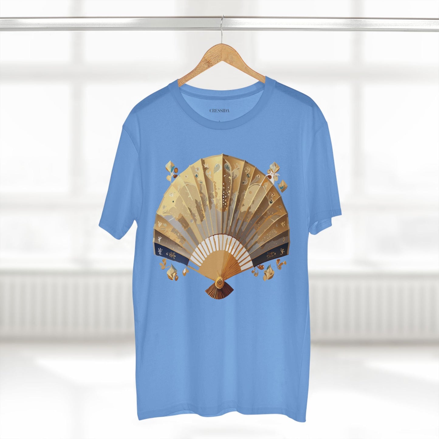 Antique Fan Graphic Design T-Shirt Unisex 100 Cotton Floral Carnival Artwork Tee 24
