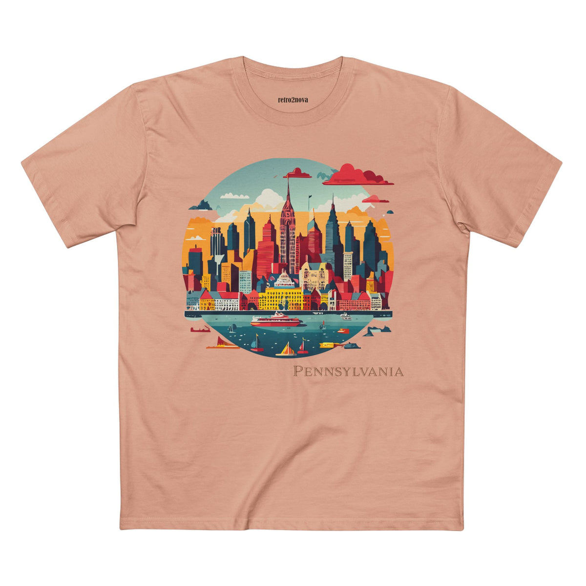 Pennsylvania skyline tee | Cityscape graphic t-shirt, state illustration