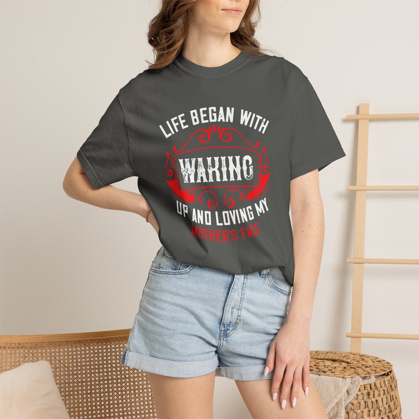 Mom T-shirt Mother Day Mama Tee Unisex Comfort Colors Garment-Dyed Cotton h77