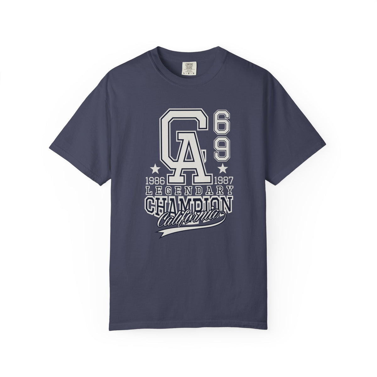 69 Champion California College Unisex Comfort Colors Garment-Dyed Heavyweight 100 Cotton Art Design T-Shirt w18