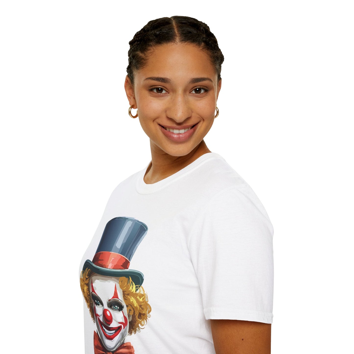 Clown Shirt T Shirt With Clown Funny Man Circus Shirt Scary Man Tee Unisex Gildan Softstyle 64000