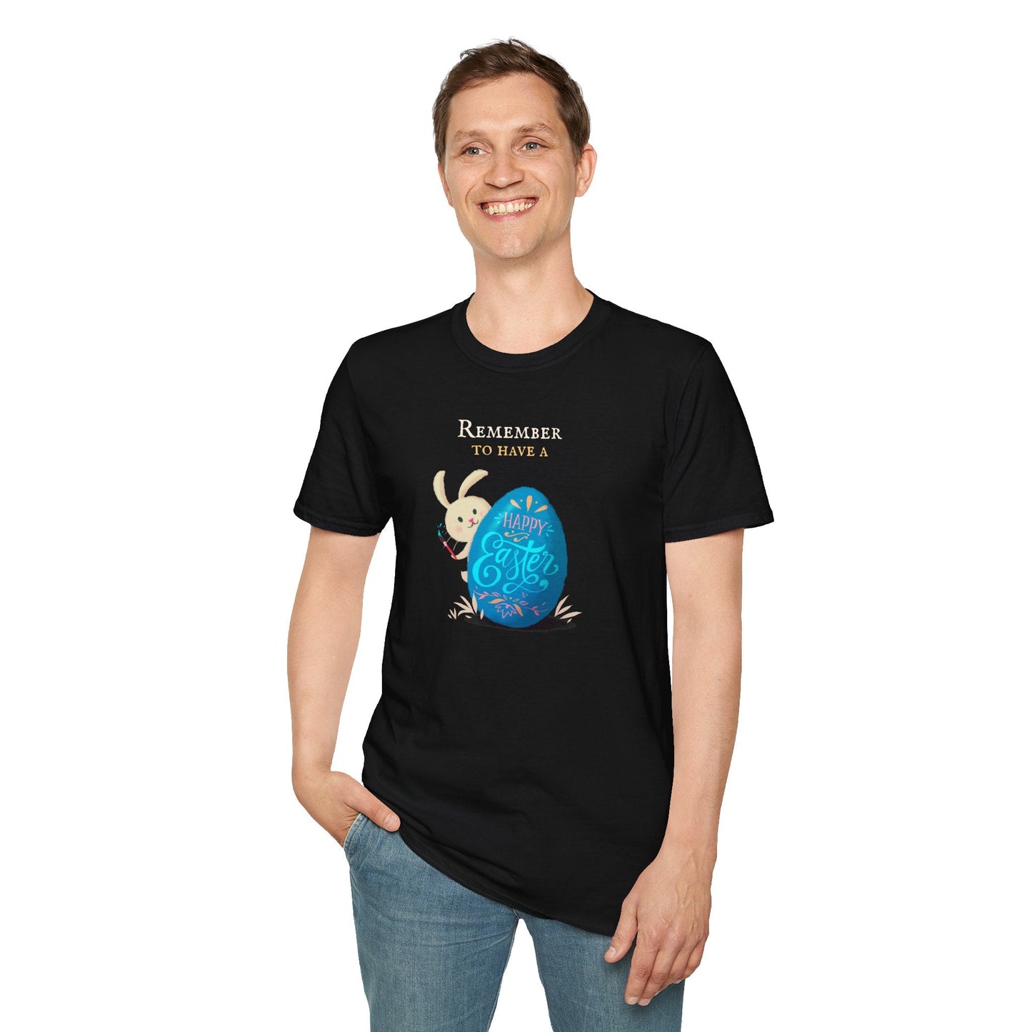 Easter Bunny Egg T Shirt Unisex Softstyle Tee With Easter Signature Prints And Design