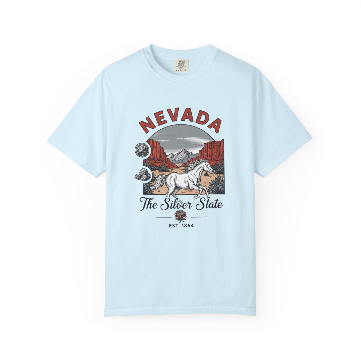 Nevada State Vintage Travel Tourist Graphic Tee Unisex 100 Cotton Comfort Colors T-Shirt