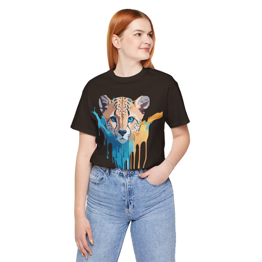 Cheetah Graphic Unisex 100 Cotton Artwork Tee 15