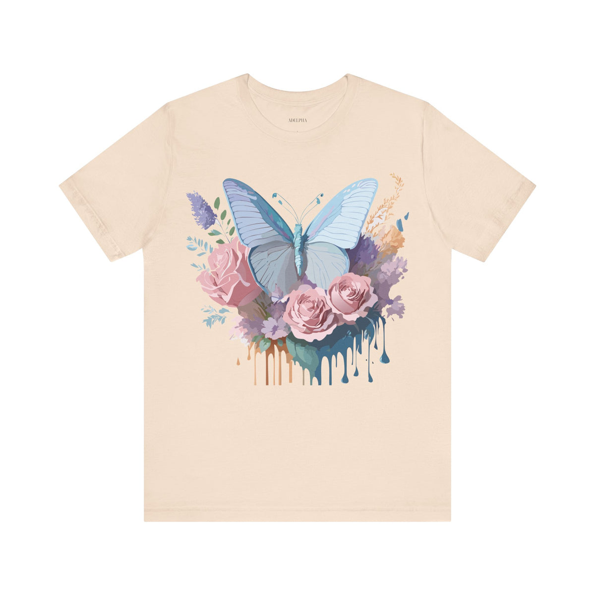 Butterfly Graphic Unisex Cotton Bella+Canvas Tee with Art Design n31