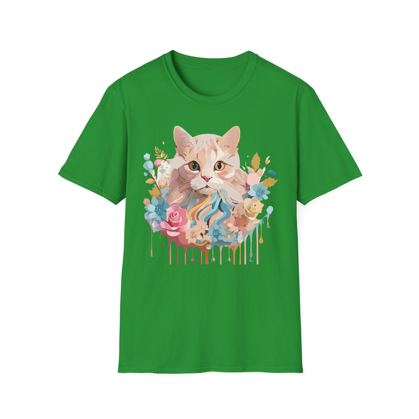Unisex Cat Shirt Kitten Tee Cat Lover Tee Softstyle 64000 Gildan