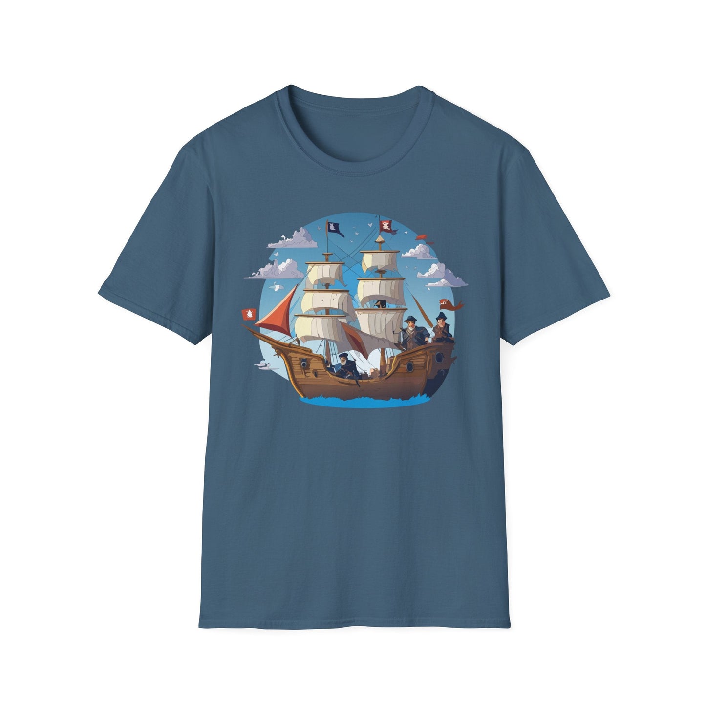 Ship T Shirts Frigate Vessel Tee Unisex Gildan Softstyle 64000 100 Percent Cotton