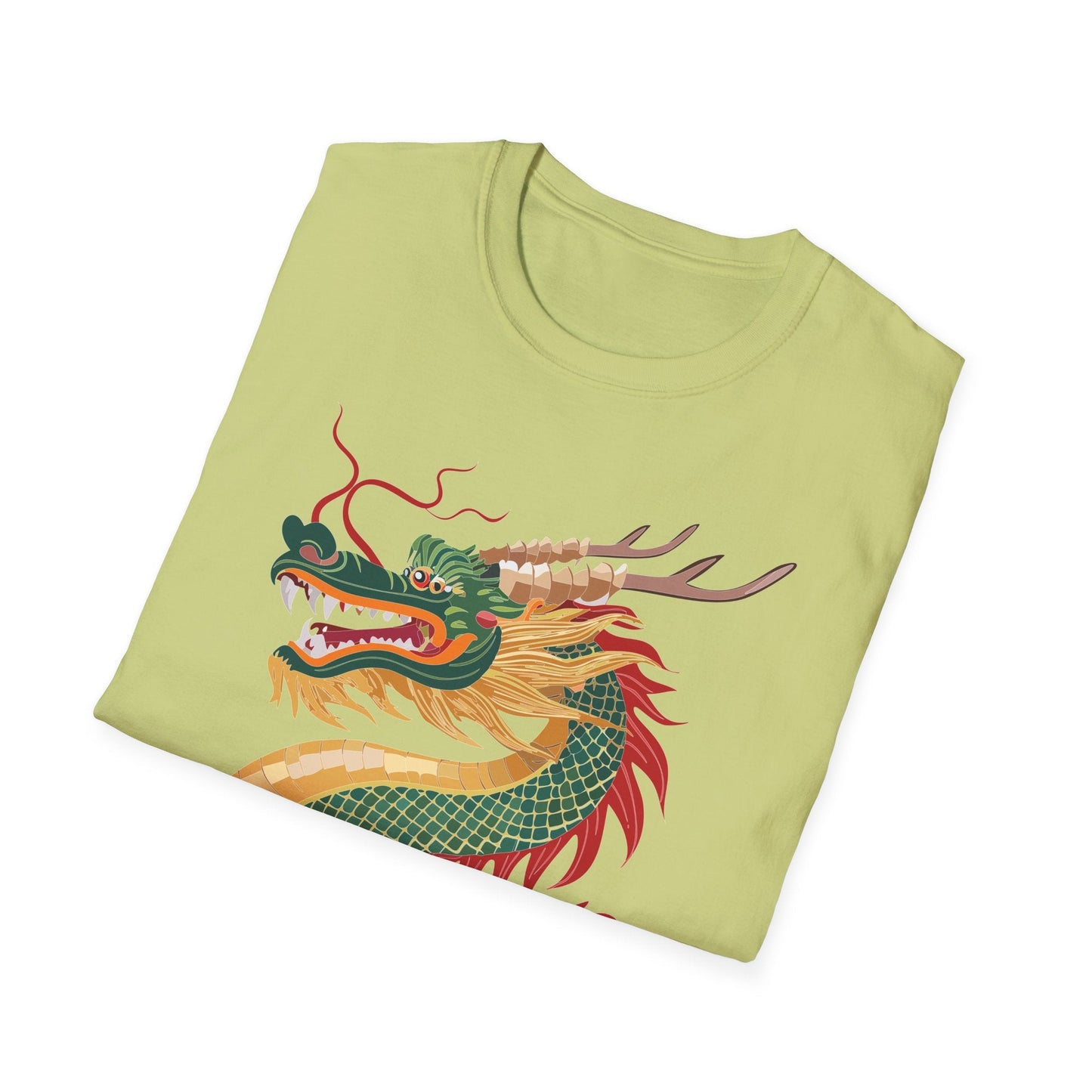 Dragon Graphic Unisex Cotton Softstyle Art Design Tee With Animals 9