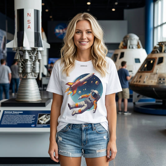 Cosmos Astronaut Graphic Tee Staple Unisex 100 Cotton Tee Shirt - CS-9
