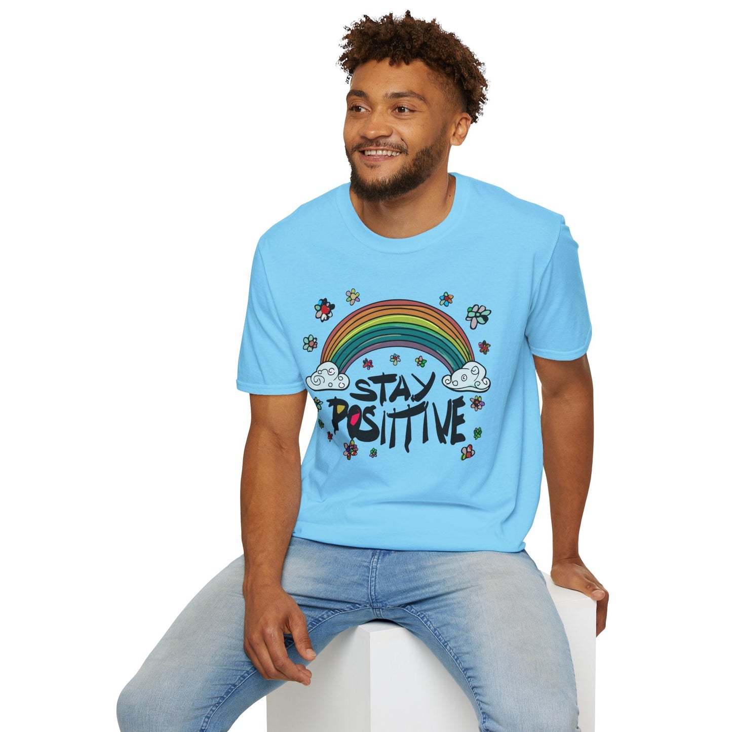 Positive Slogan T Shirt Unisex Softstyle Tee With Positive Words And Good Quotes Gildan 64000