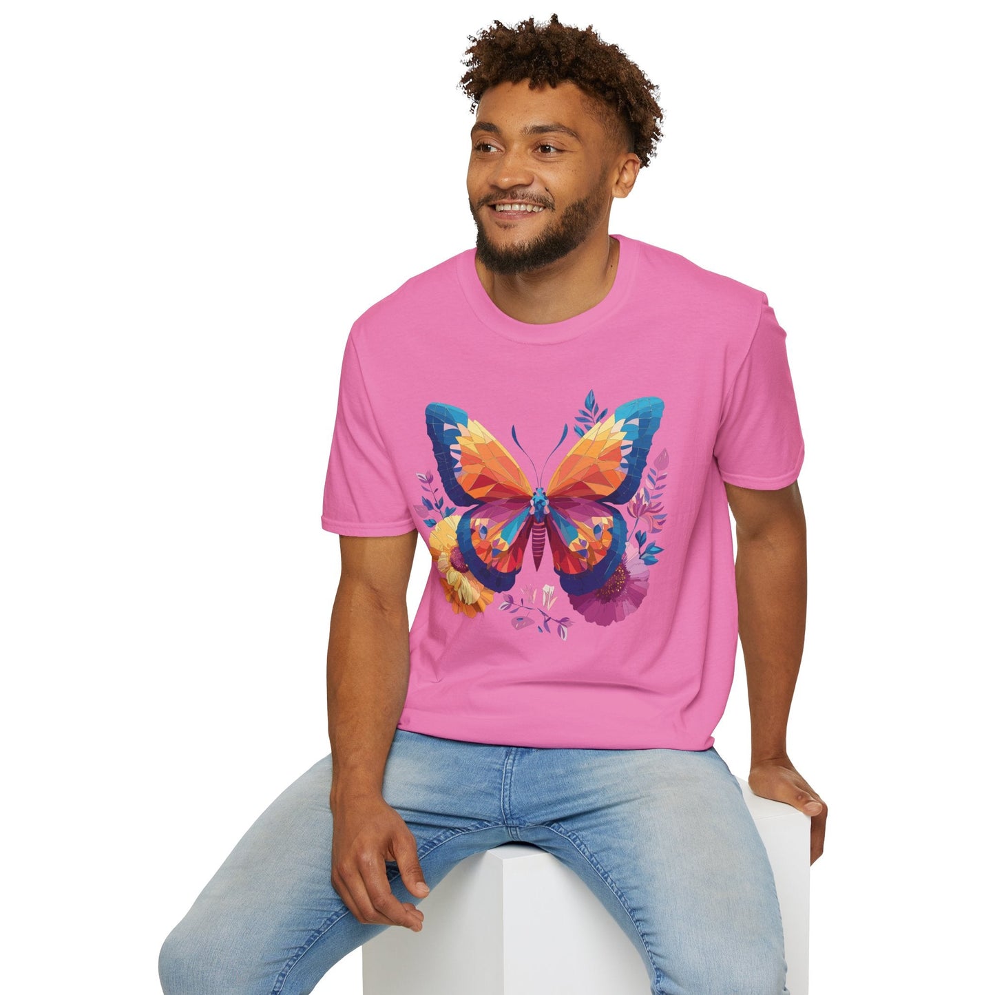 Butterfly Shirt Unisex Softstyle Short Sleeve Tee Monarch Butterfly 100 Percent Cotton