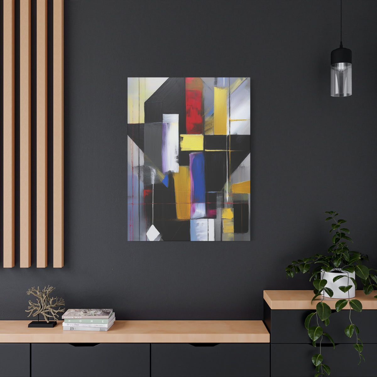 Abstract Geometric Painting Print Canvas 20x24,20x30,24x30 24x32,24x36,30x40 32x48,36x48,40x60 Pine-Wood Inner Frame ABS-36