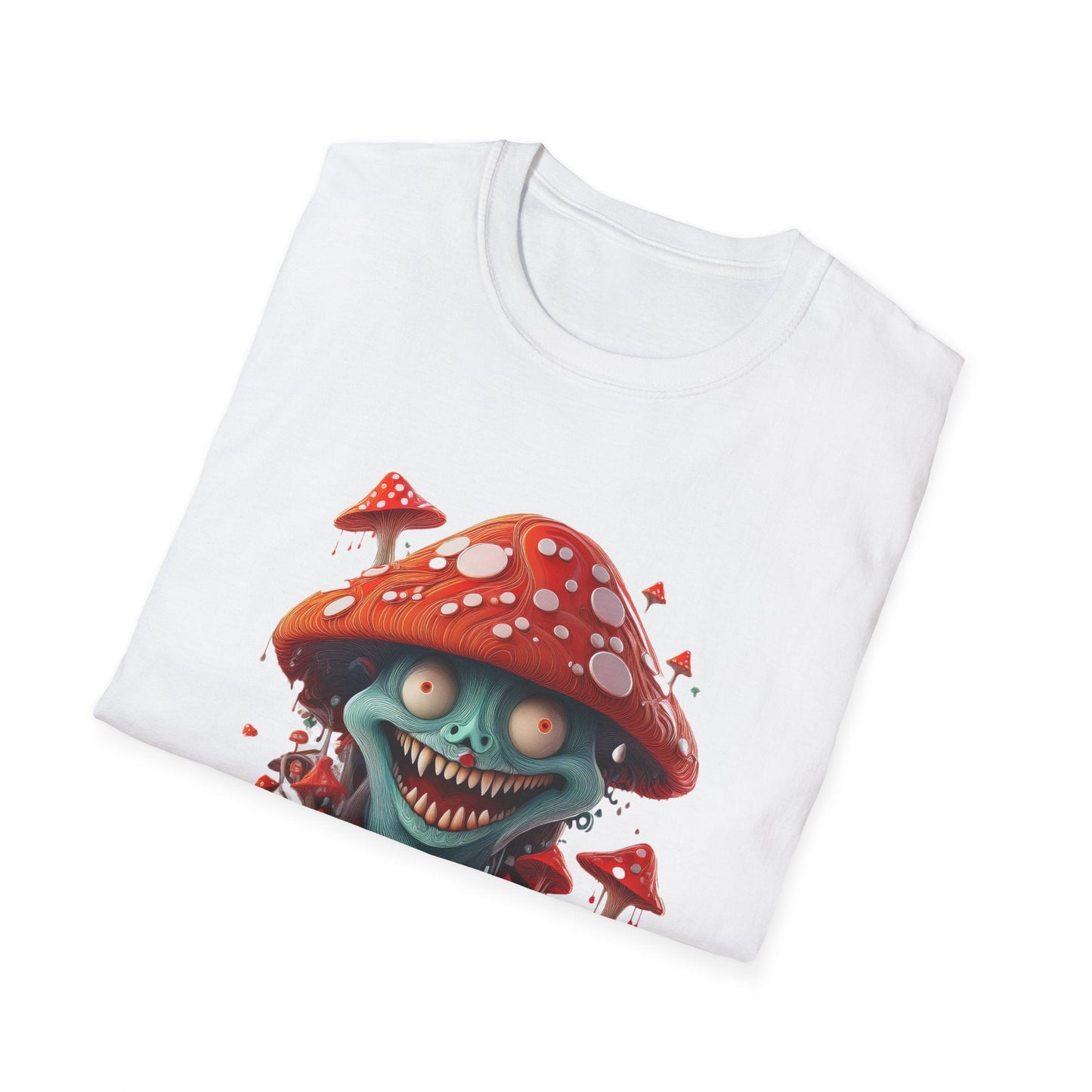 Mashroom Tee Shirt Unisex Softstyle Short Sleeve Tee With Funny Mashroom Artwork