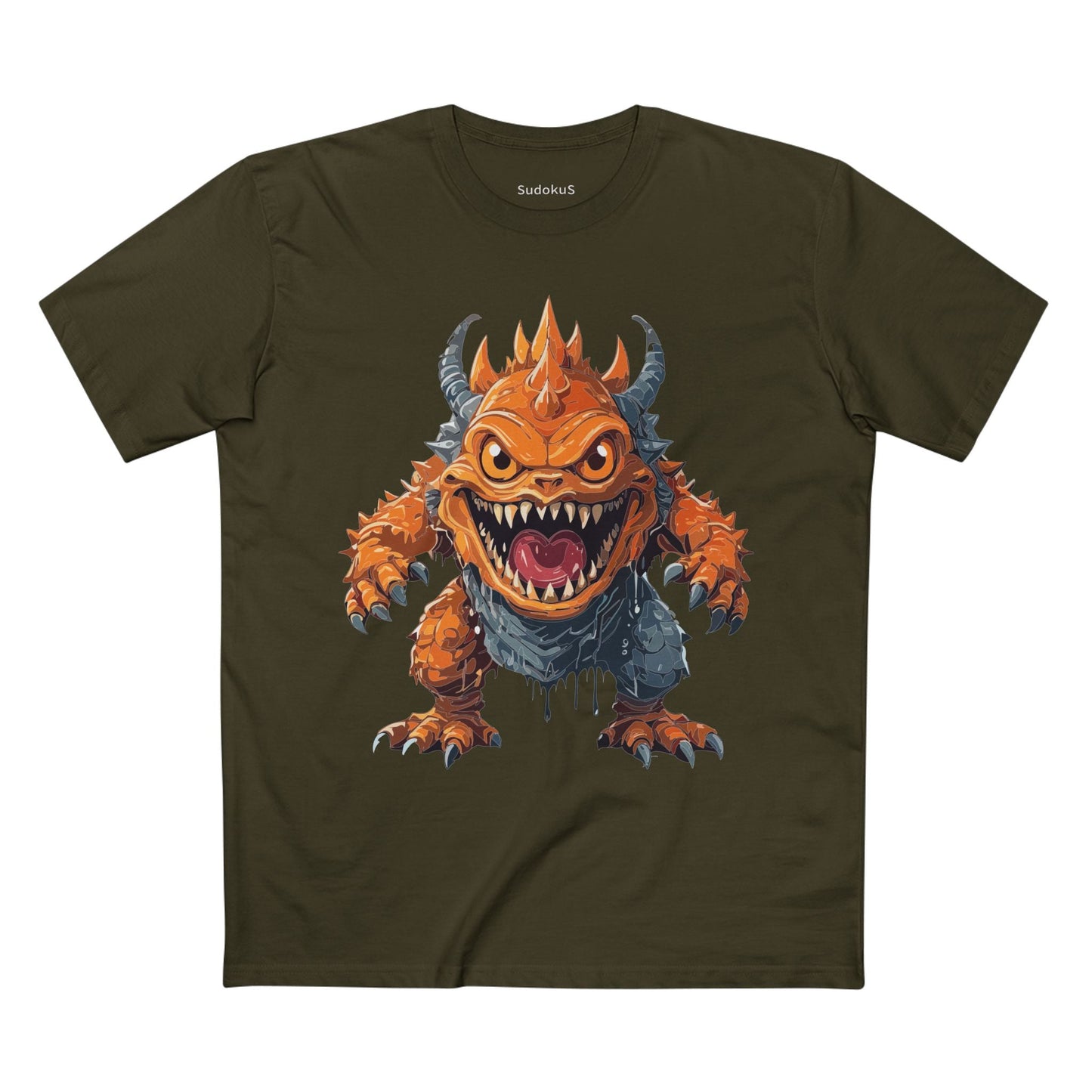Cartoon Monsters Graphic Unisex 100 Cotton Staple Tee 35