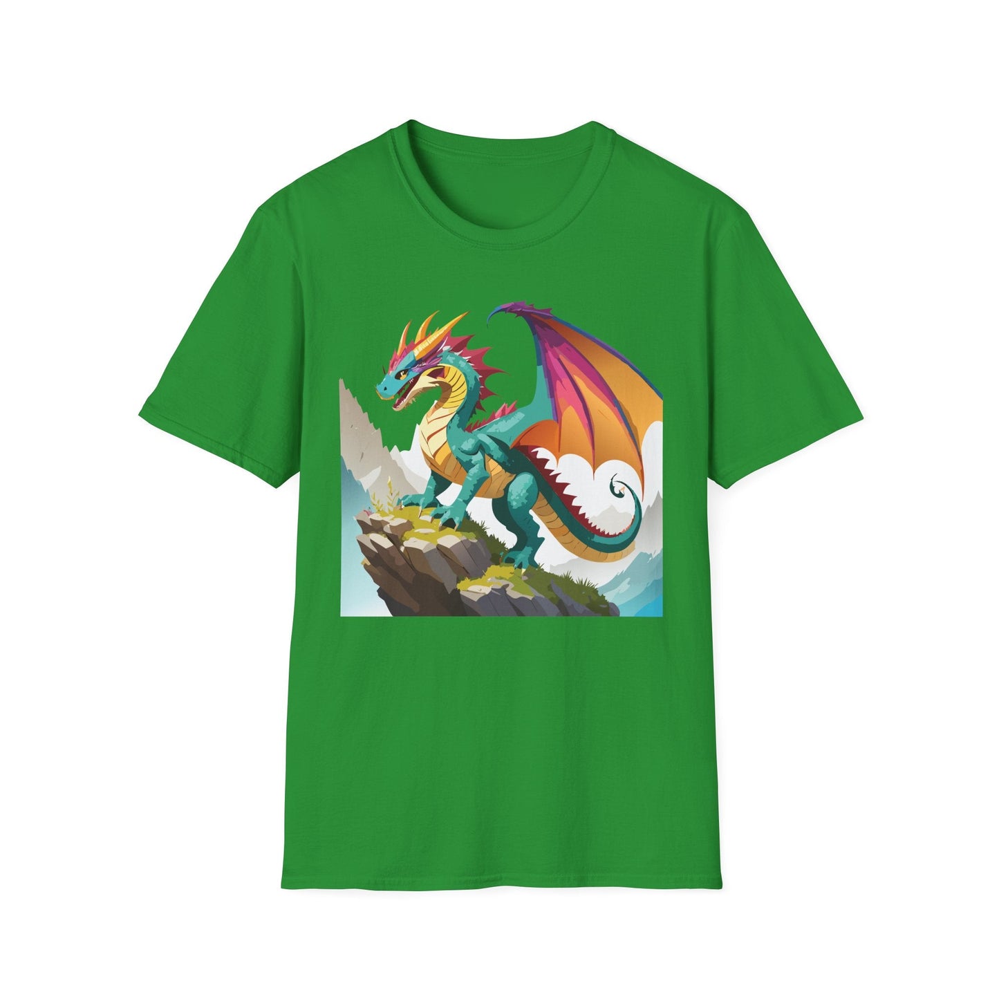 Dragon Graphic Unisex Cotton Softstyle Art Design Tee With Animals 5