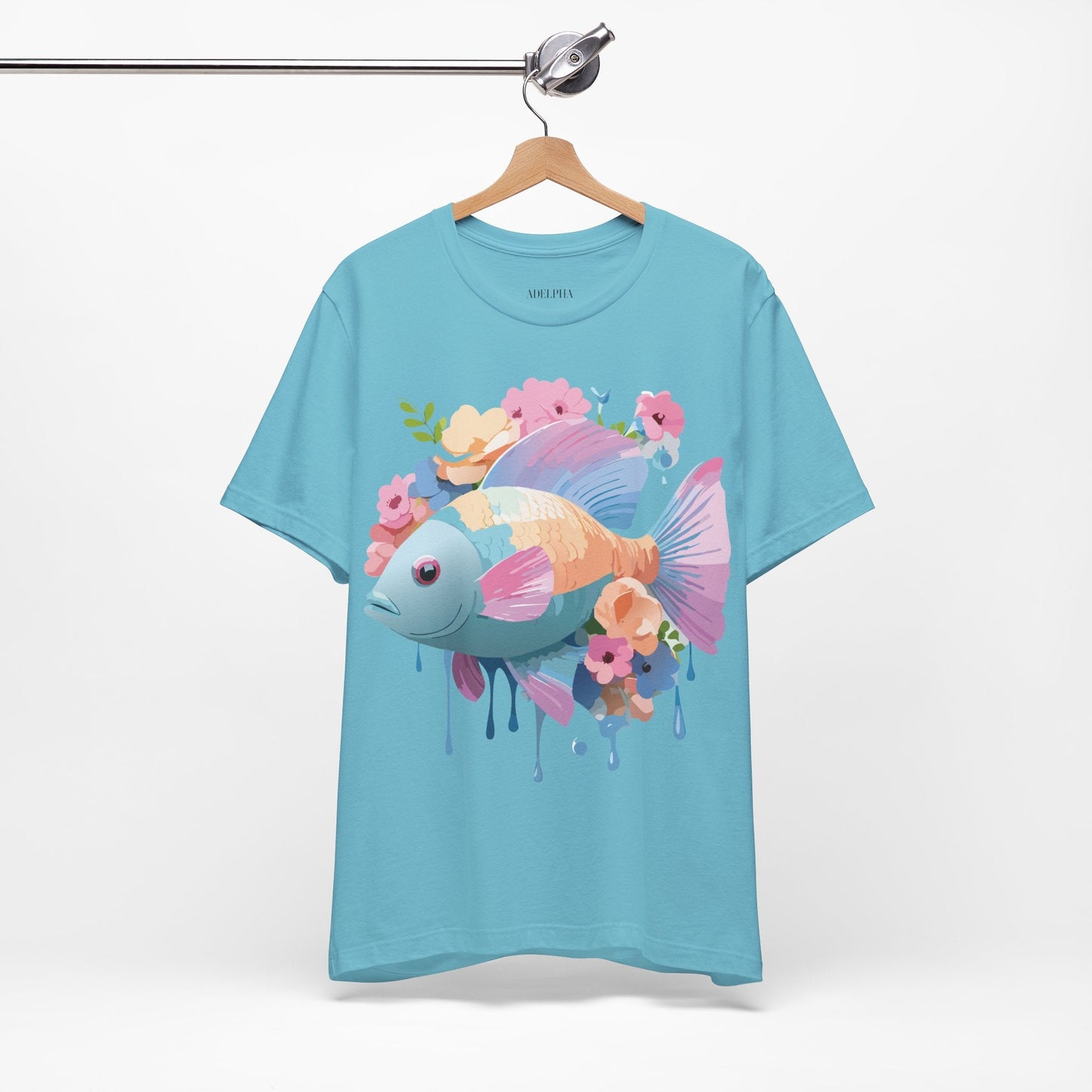 Fish Graphic Unisex 100 Cotton Vintage Artwork Tee 1