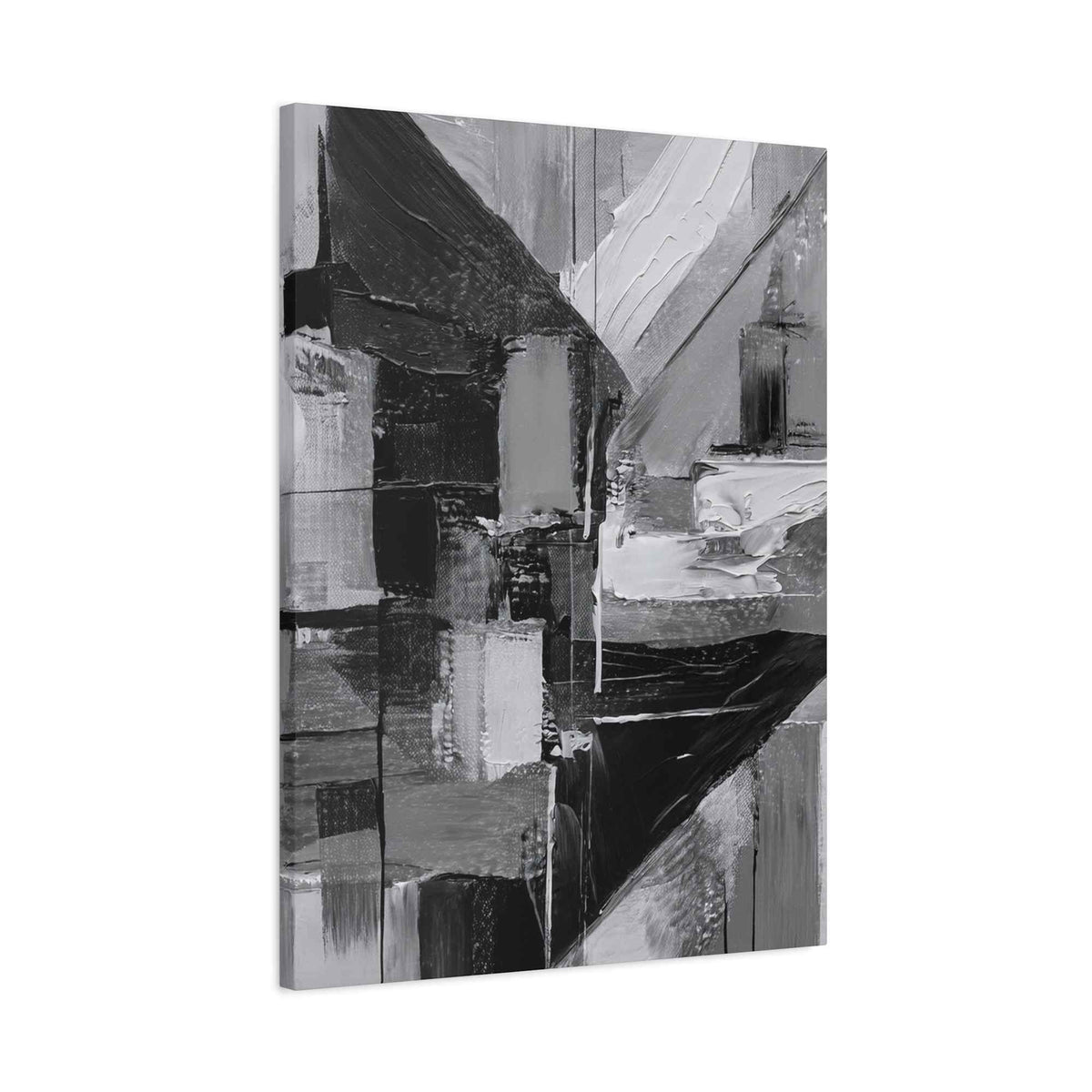 Black Abstract Painting Print Canvas 20x24,20x30,24x30, 24x32,24x36,30x40, 32x48,36x48,40x60 Pine-Wood Inner Frame ABS-18