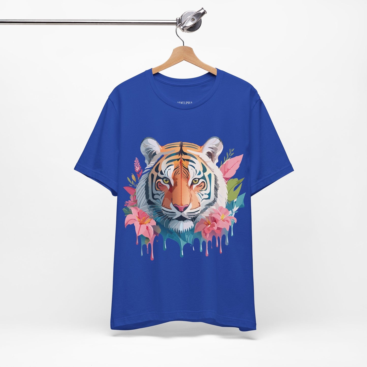 Tiger Graphic Unisex 100 Cotton Vintage Art with Animal Tee 13