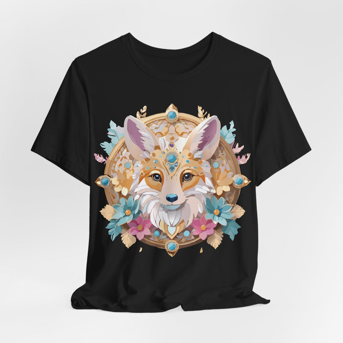 Medallion Graphic Unisex Cotton Bella+Canvas Tee with Art Design d67