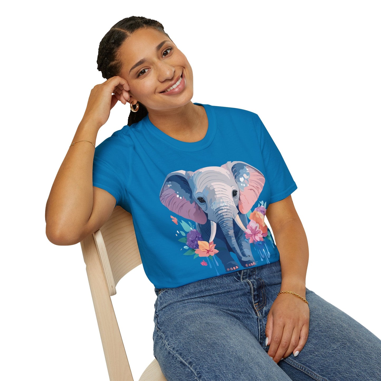 Elephant Graphic T Shirt Unisex Softstyle 64000 Cotton Animals T Shirt For Adults Premium