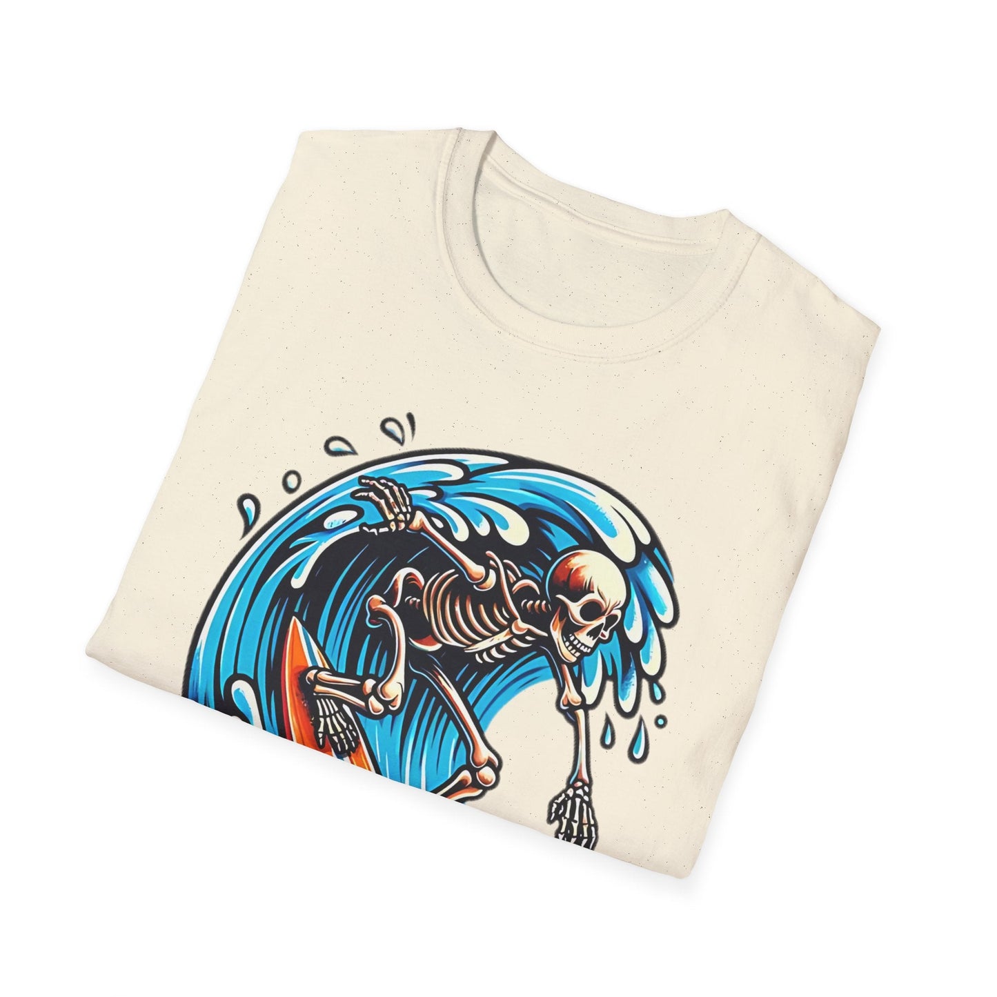 Skull Tee Shirt With Skeleton Art Design Unisex Gildan Softstyle 64000 Ring Spun Cotton Tee