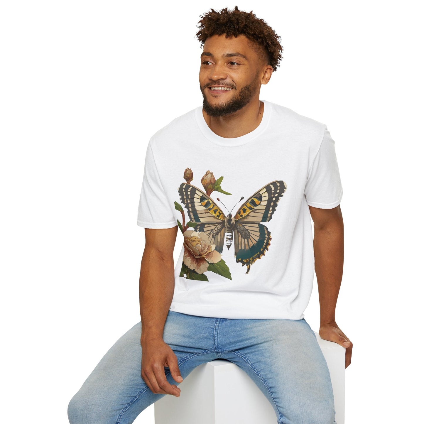 Butterfly Shirt Unisex T Shirt Monarch Butterfly Gildan Softstyle 64000 Cotton Tee