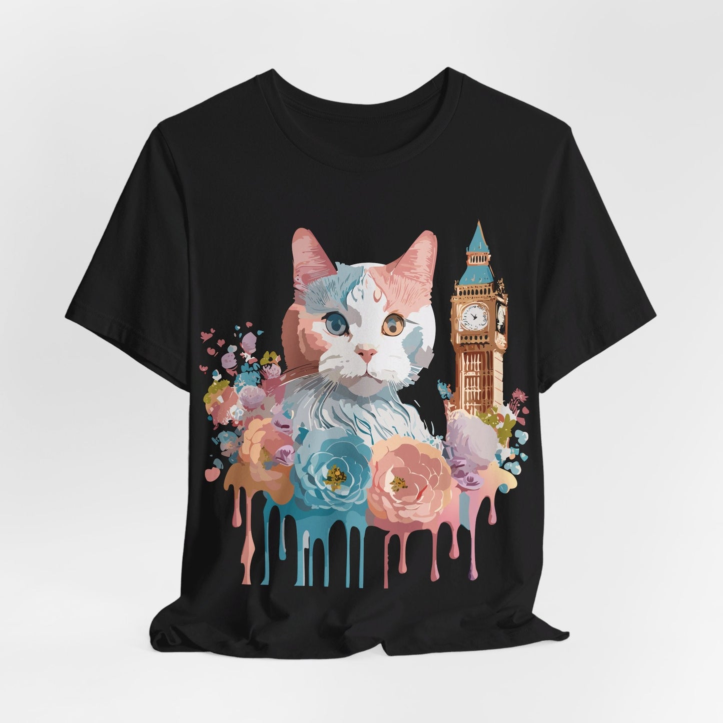 Unisex Cat Graphic Tee With Vintage Inspired Art By Adelpha Brand