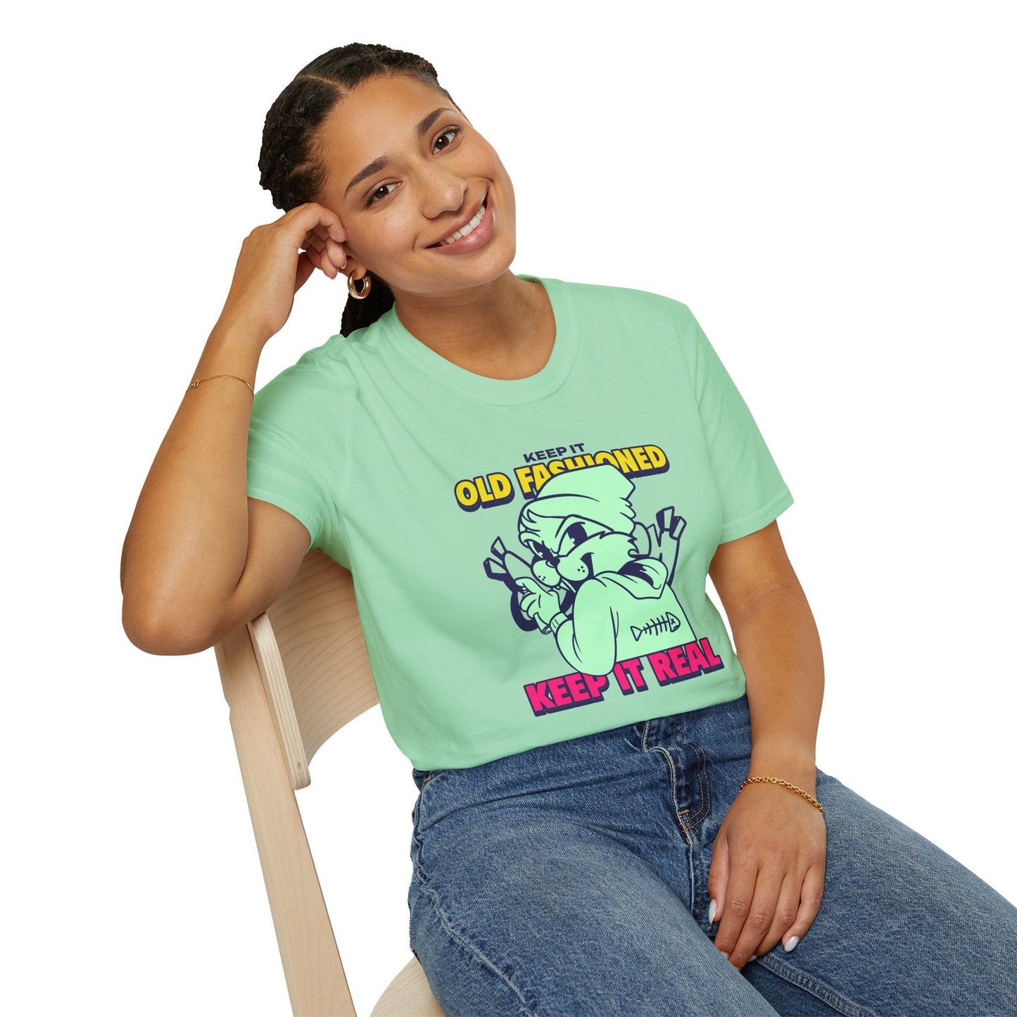 Funny Animals Tees Unisex T Shirt Gildan Softstyle 64000 100 Percent Ring Spun Cotton