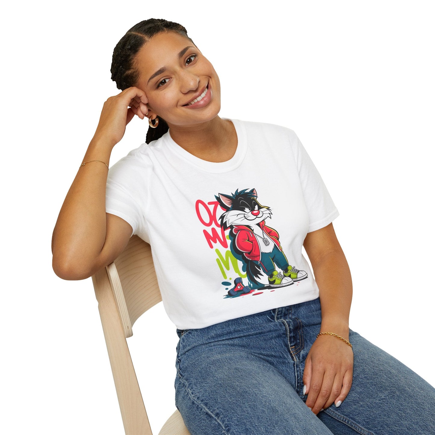 Cartoon T Shirt With Animals And Animation Tee For Unisex Softstyle Gildan 64000