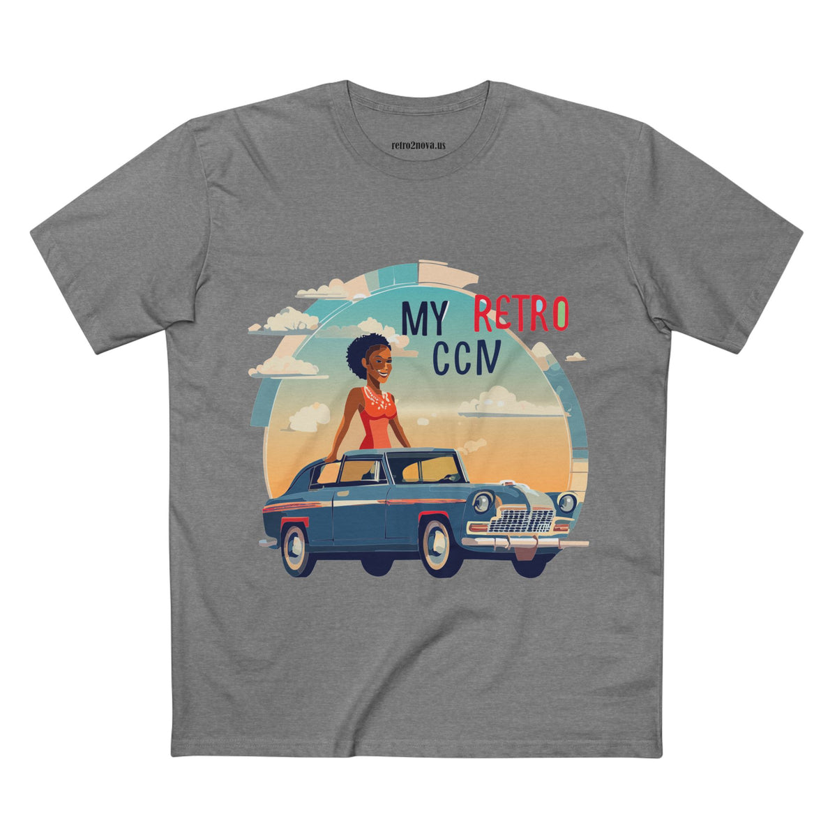 Retro Car Vintage Graphic Tee Staple Unisex 100 Cotton Tee Shirt - RC-14