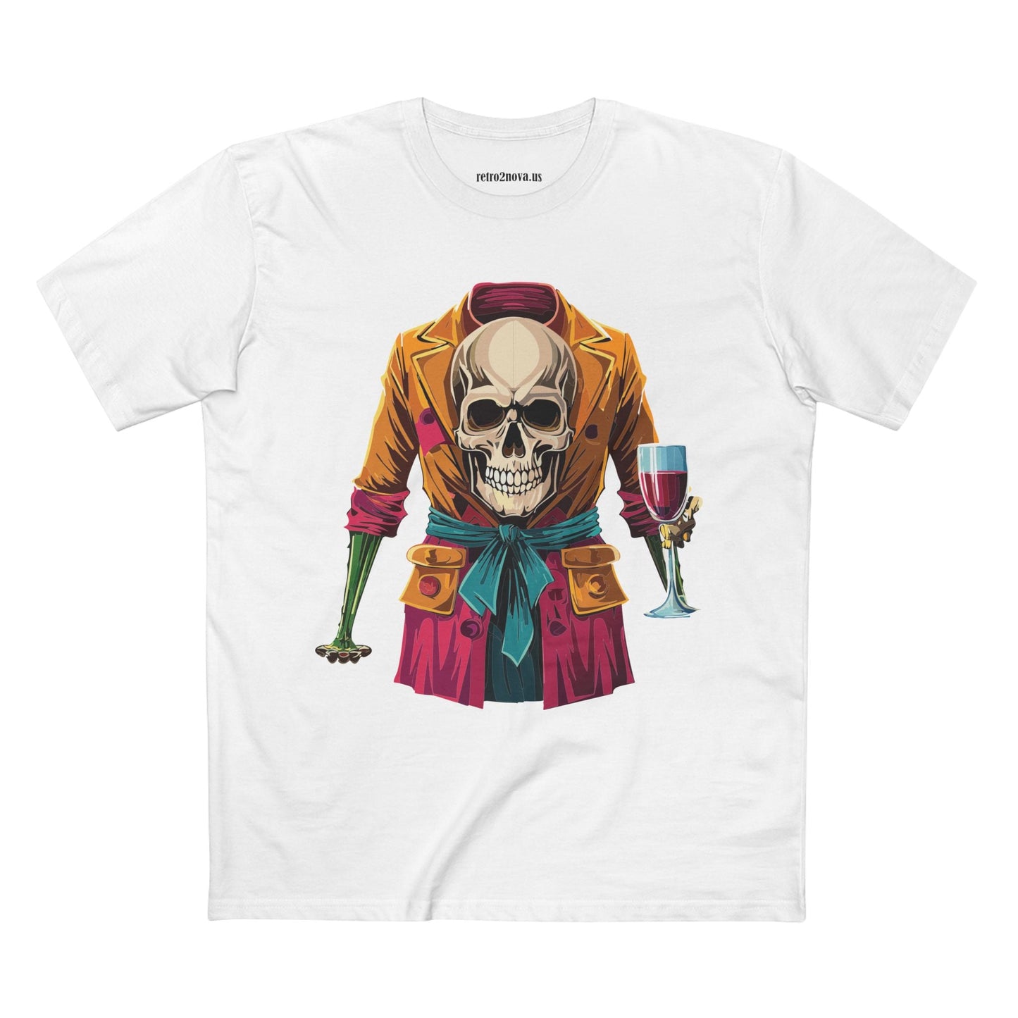 Skull Shirt Unisex Skeleton Tee with Original Art Design Retro2Nova SS24 Premium Cotton