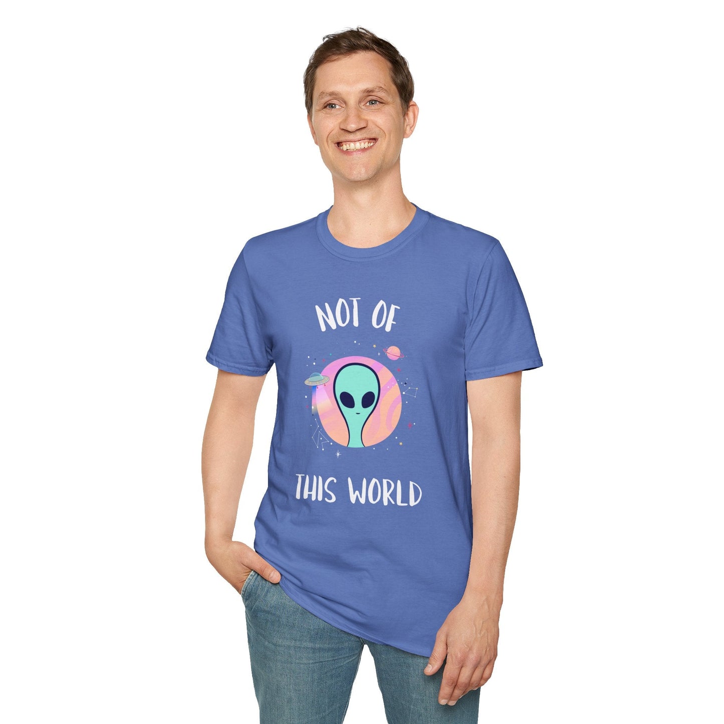 Alien Graphic TShirt  Not Of This World Cute Pastel UFO Tee
