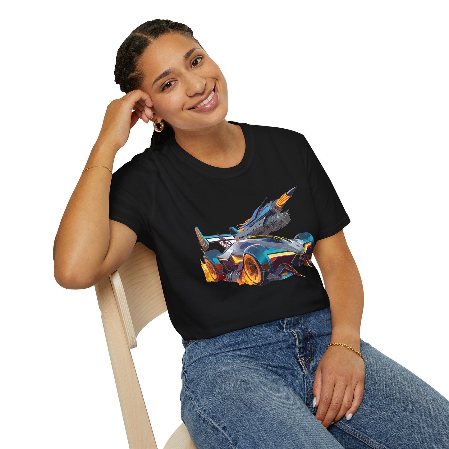 Unisex Car T Shirt Softstyle Cotton Tee With Car Design Hot Wheels Graphic Tee For Men And Women