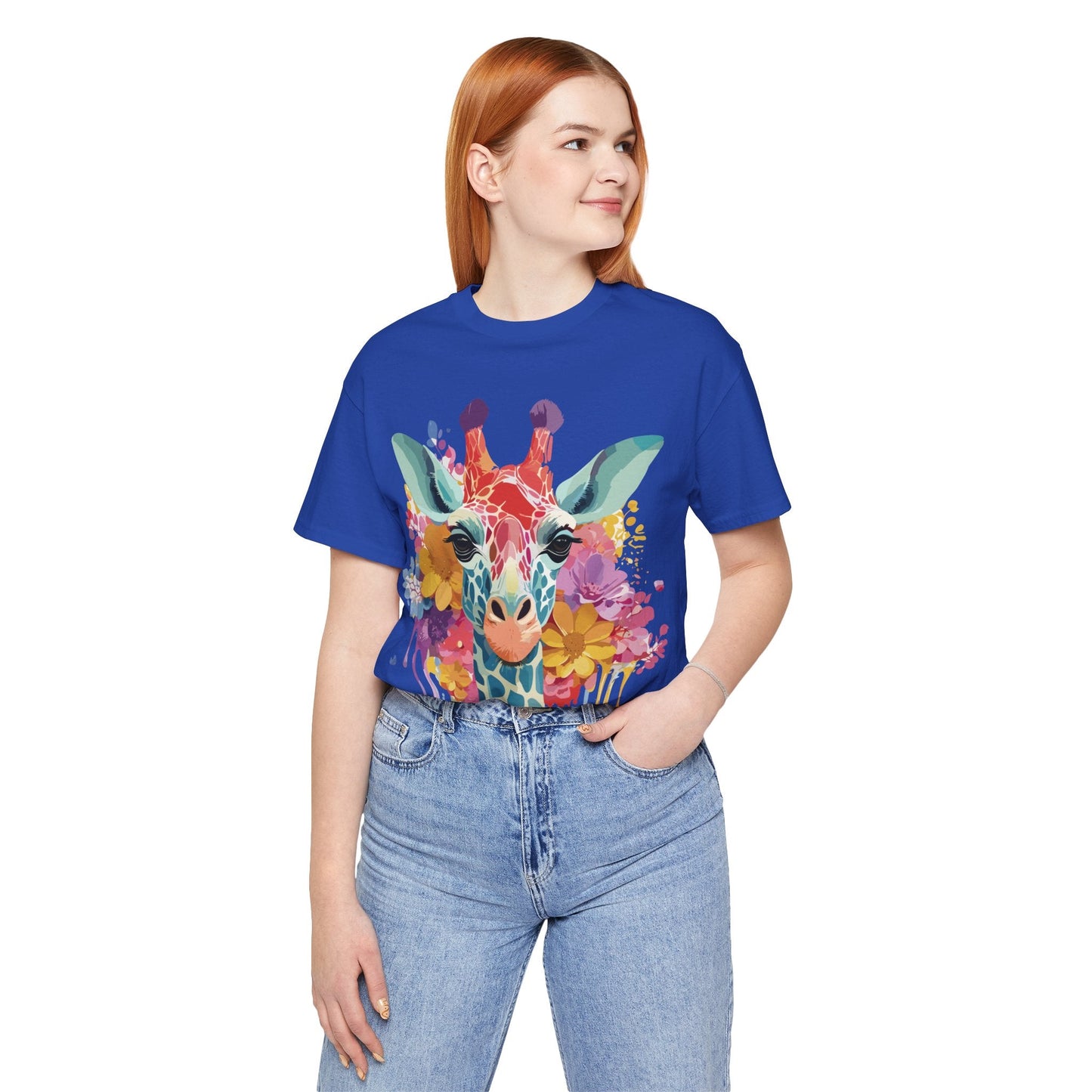 Adelpha Giraffe Graphic Tee Unisex Jersey Short Sleeve Vintage Inspired Art Design