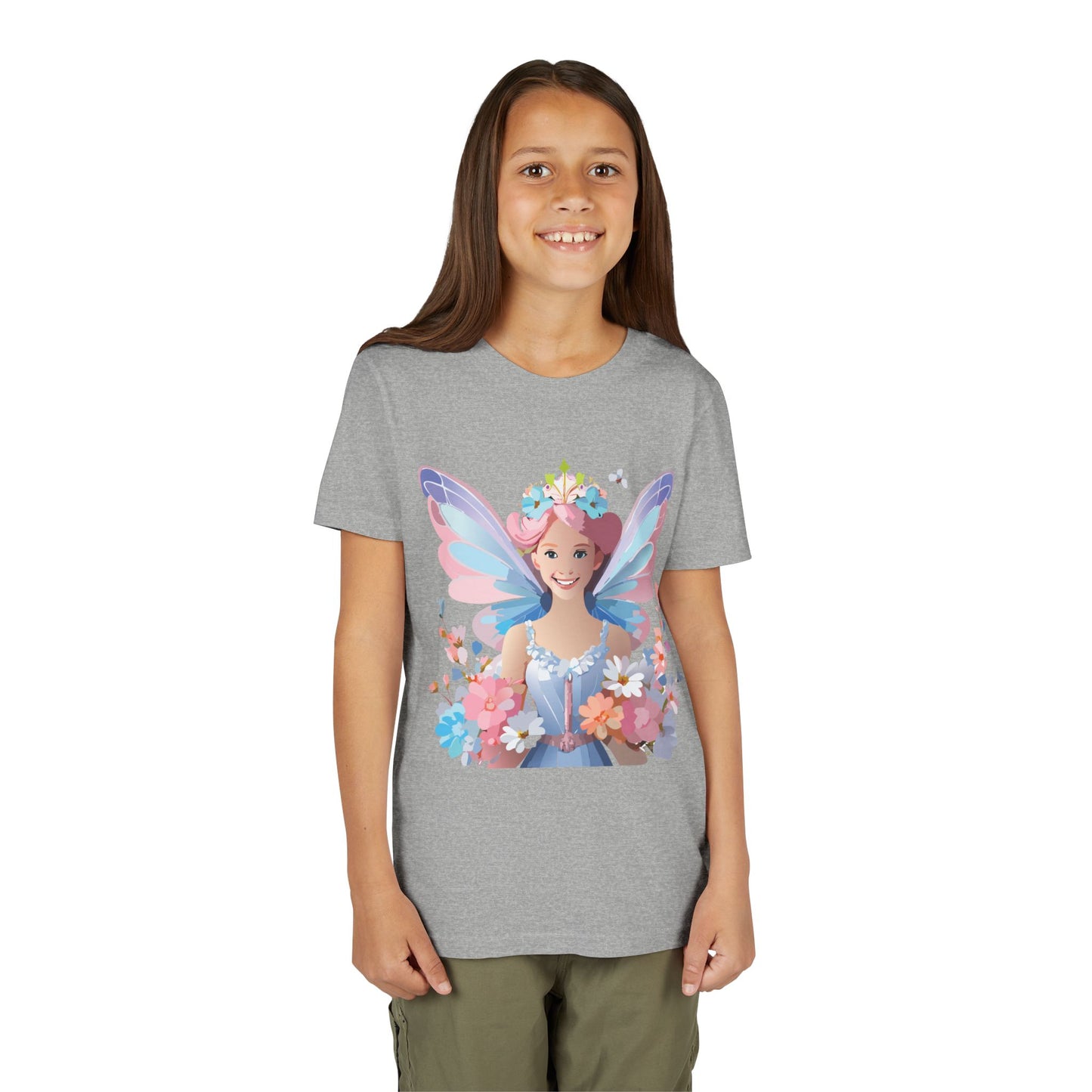 Enchanting Fairy Floral Youth Short Sleeve Tee - Perfect for Spring Celebrations (9-14)