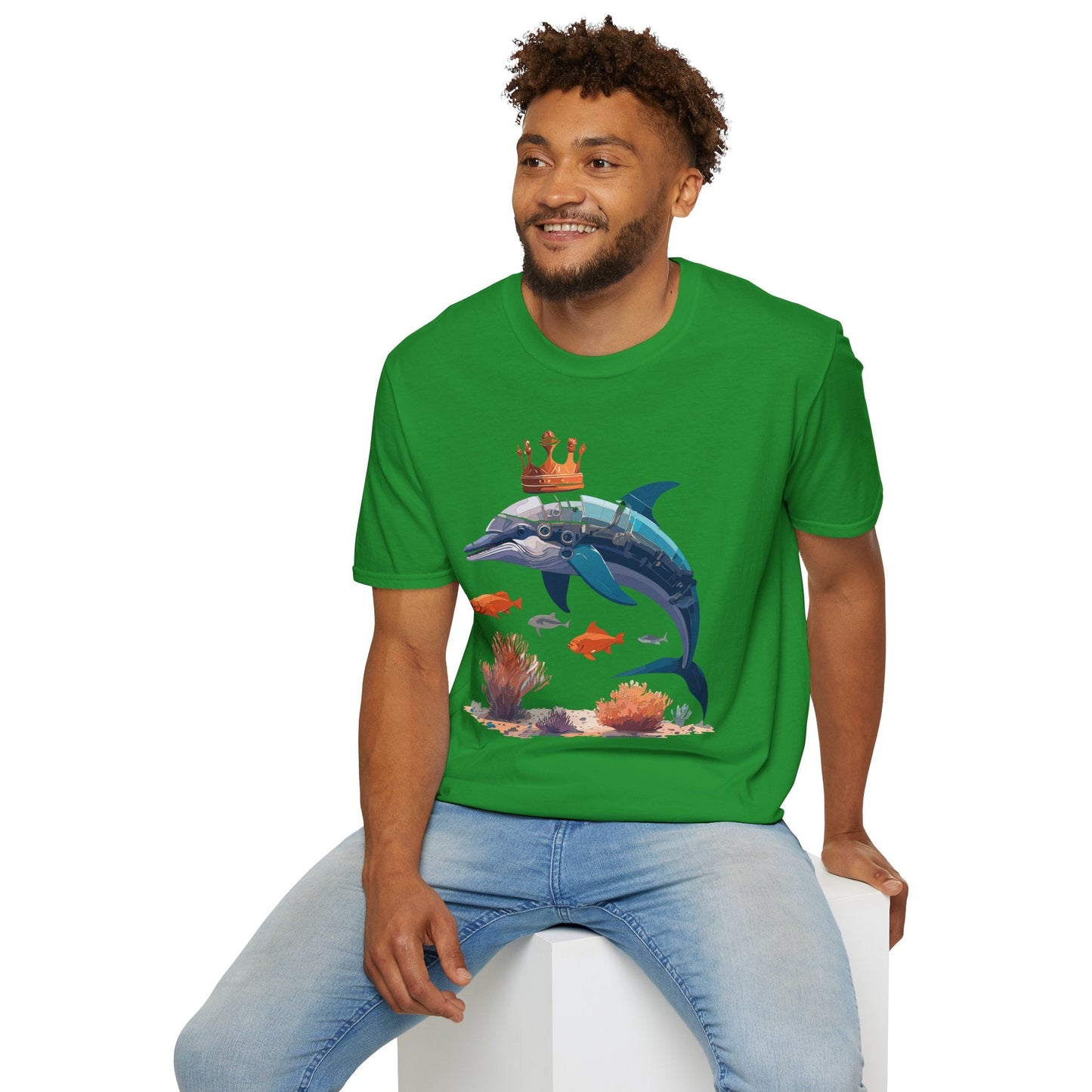 Dolphin Shirt Unisex Softstyle Short Sleeve Tee Gildan 64000 100 Percent Ring Spun Cotton