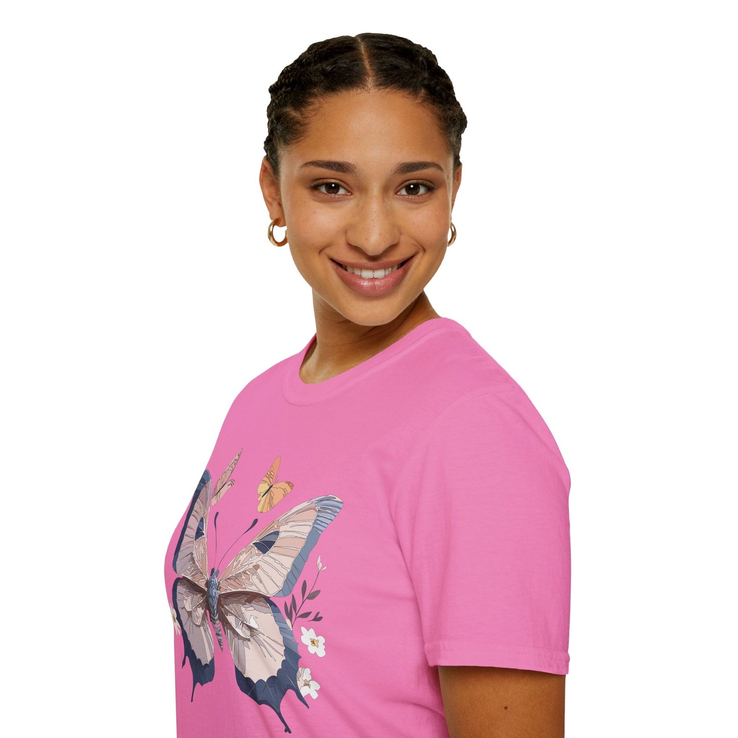 Butterfly Shirt Unisex T Shirt Monarch Print Gildan Softstyle 64000 Cotton Tee Quality