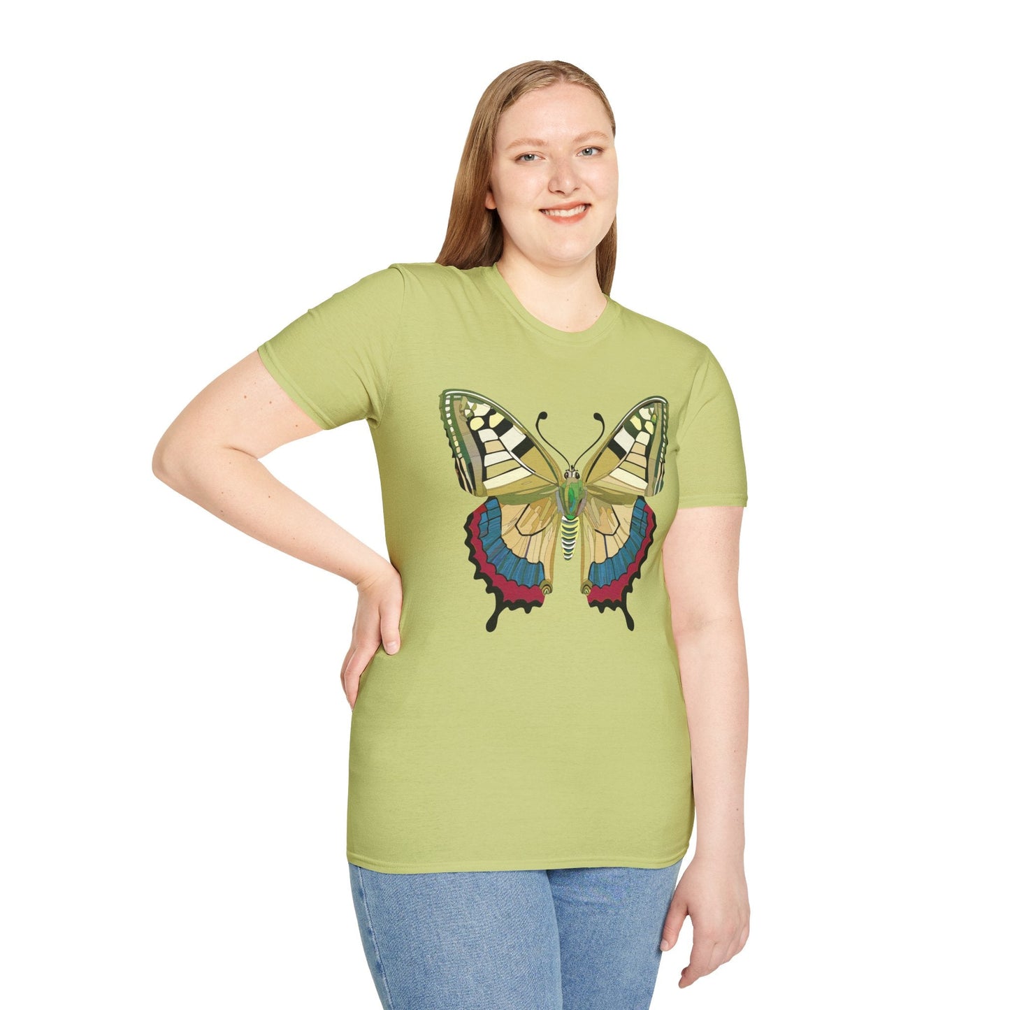 Butterfly T Shirt Unisex Monarch Design Soft Cotton Gildan 64000 Short Sleeve Tee