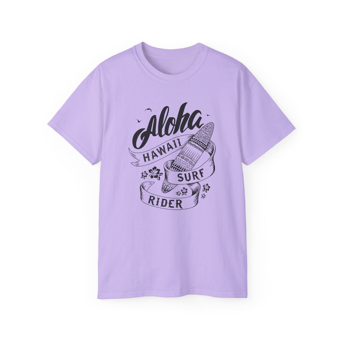 Aloha Hawaii Surf Rider Tee | Surfboard Illustration, Tropical Vibes