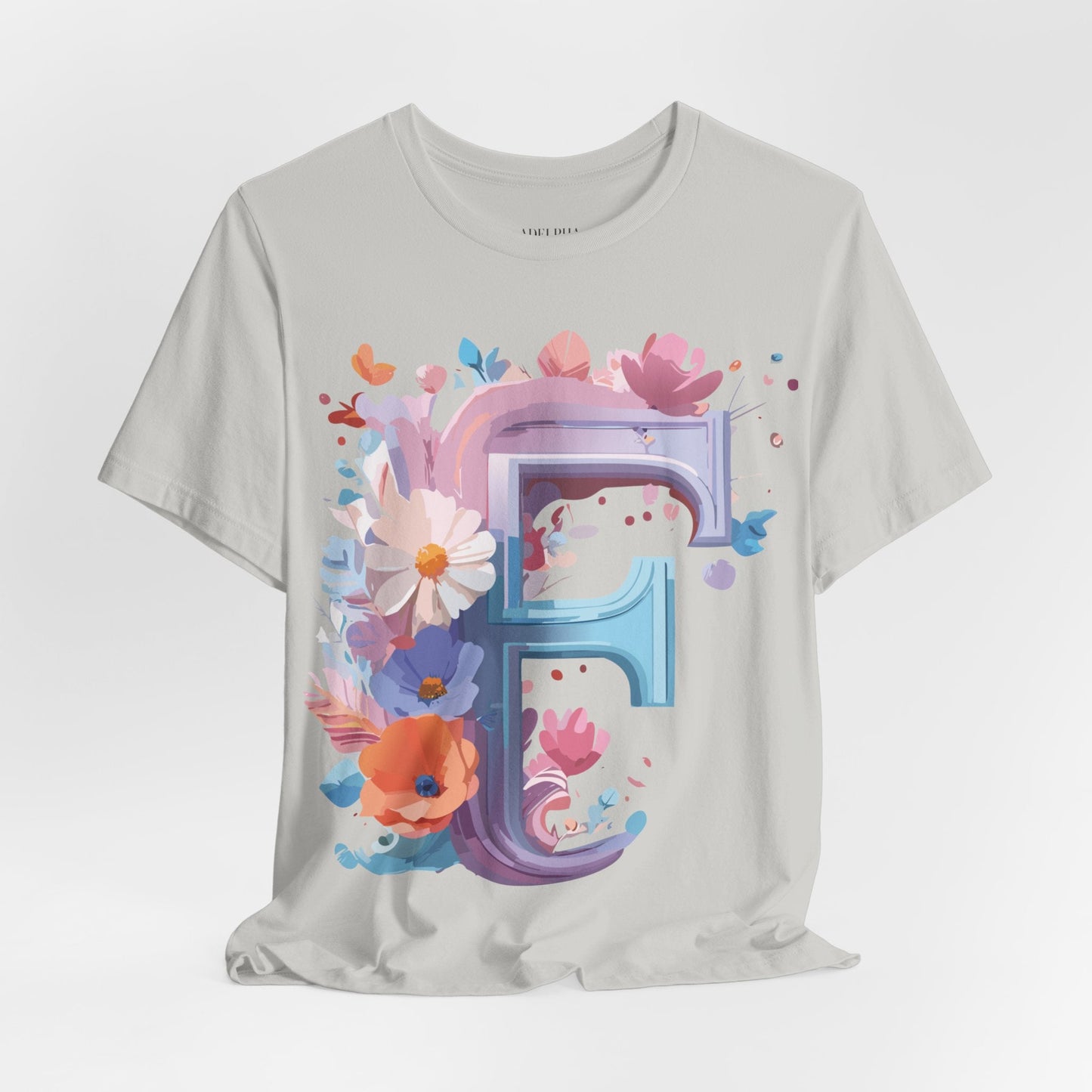Letter F Graphic Tee Unisex Vintage Style Shirt Featuring Adelpha Artwork Premium Short Sleeve