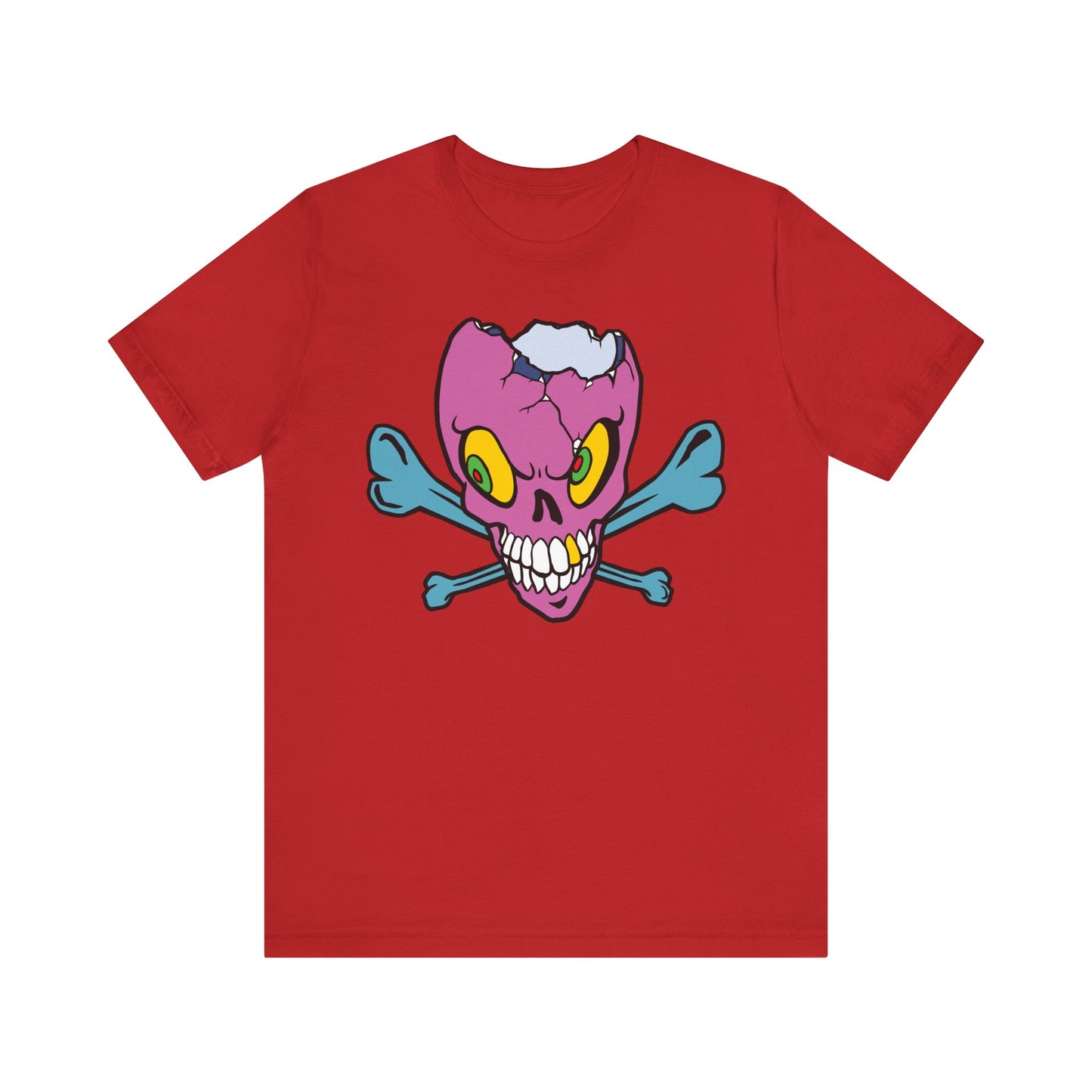 Purple Skull Graphic Design Tee, Skull Shirt, Vintage Tees, Art Design T-Shirt, Vintage Graphic Tee, Art Shirts with Skulls 5
